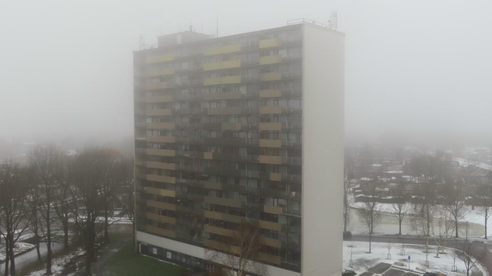 En dooimist in Heerenveen (foto: Nico Vink)