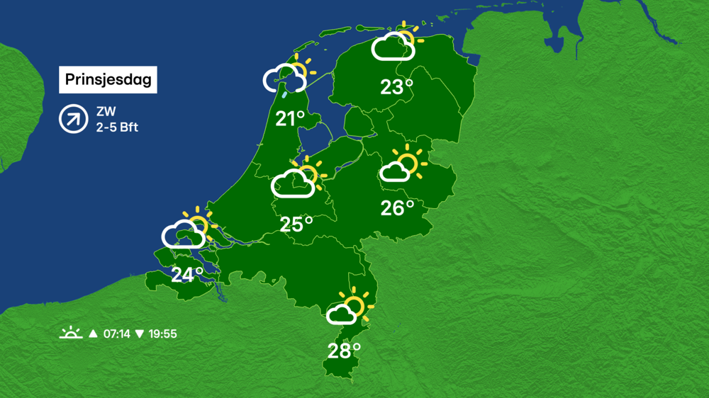 De verwachting voor Prinsjesdag iet er (zomers) warm uit.