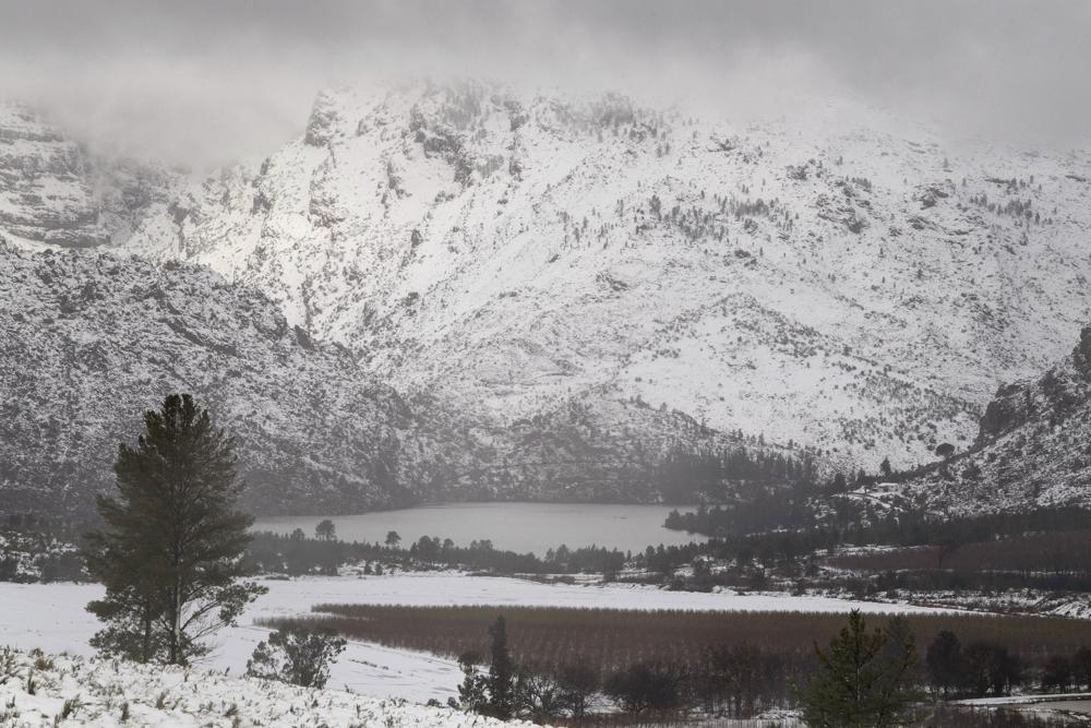 Ook in de dalen in delen van Kwazoeloe-Natal was sneeuw gevallen (ANP)