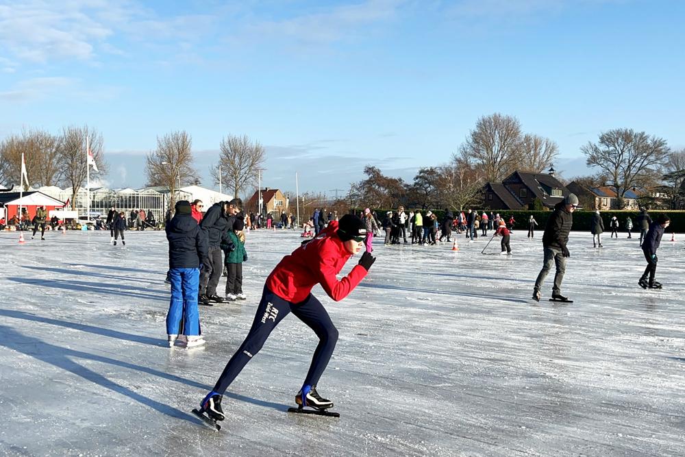 De schaatspret was van korte duur (foto: Janneke Middendorp)