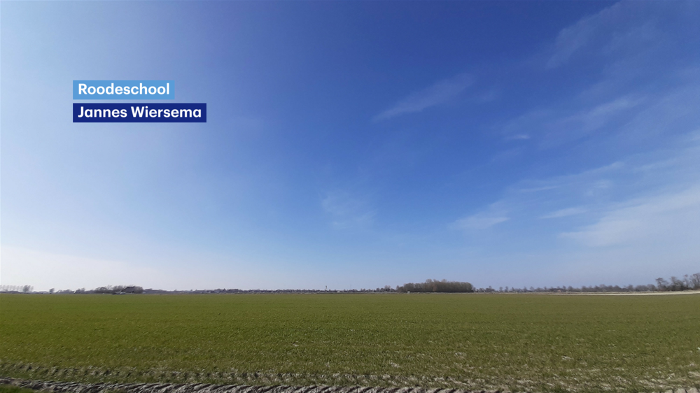 Het beeld van maart 2022; veel zon en blauwe luchten. Foto van 16 maart 2022.