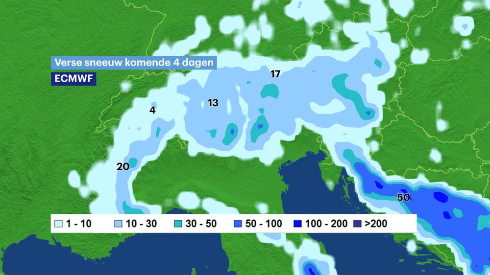 Dit weekend een kleine opfrisser voor het sneeuwdek met 10 tot 20cm aan verse sneeuw.