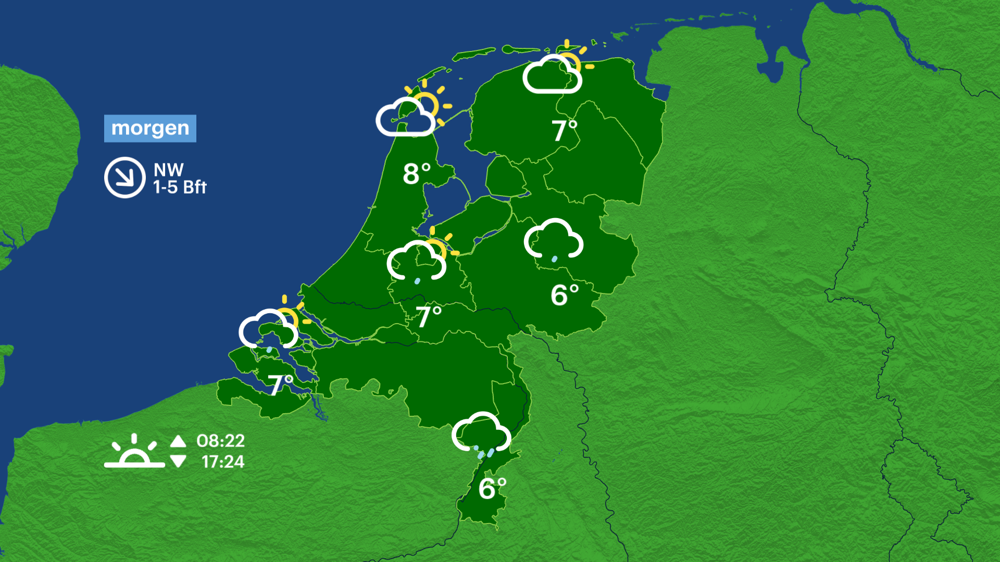 De verwachting voor morgen.